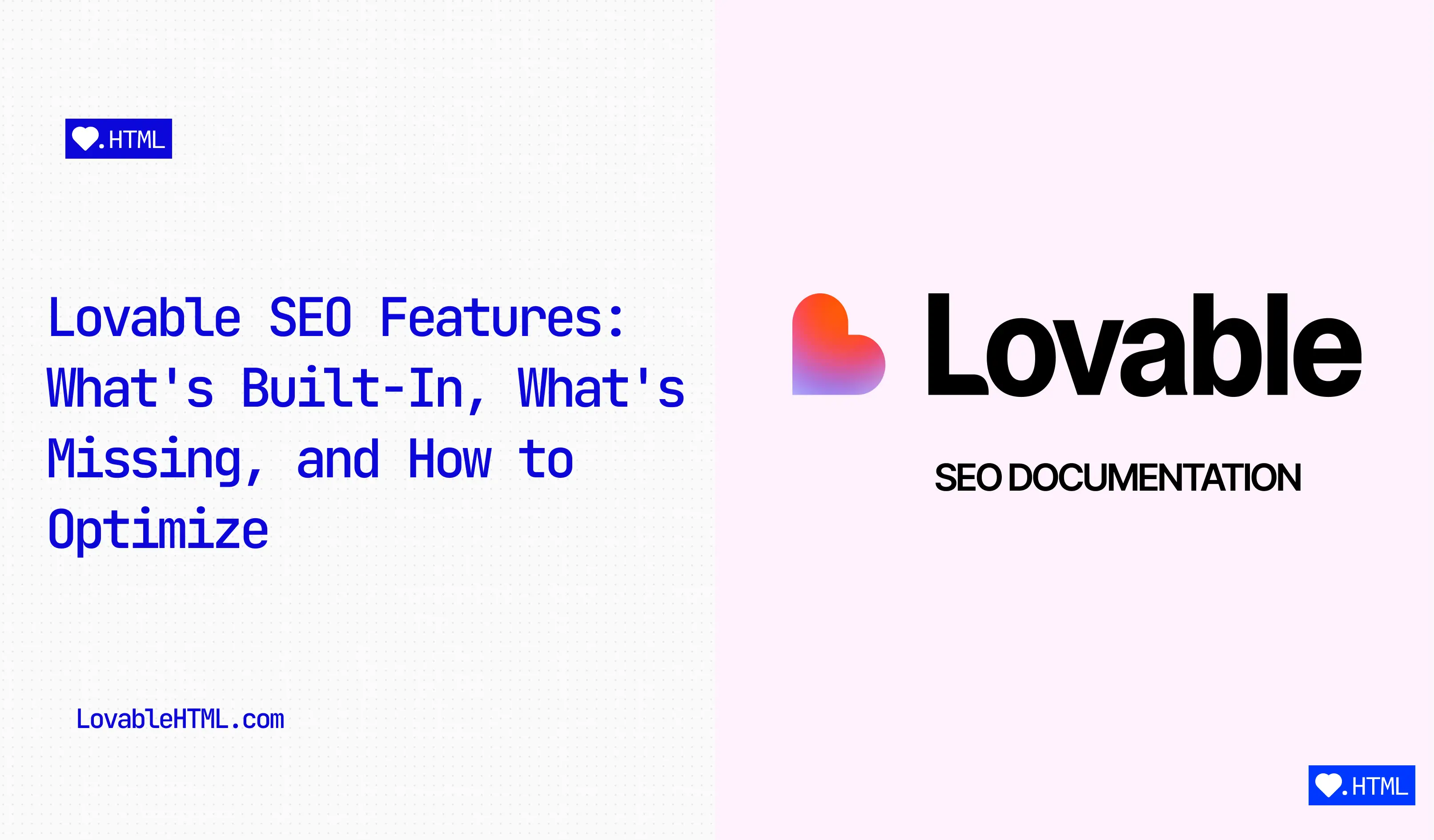 Lovable SEO Features: What's Built-In, What's Missing, and How to Optimize